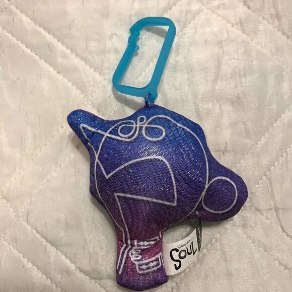 2019 Disney Pixar‎ Soul Terry Backpack Clip Purple Plush - Picture 1 of 3